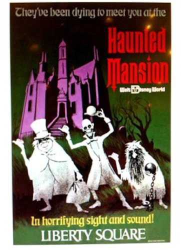 Walt Disney World Haunted Mansion Attraction Poster Reproduction 32 x 40 inches
