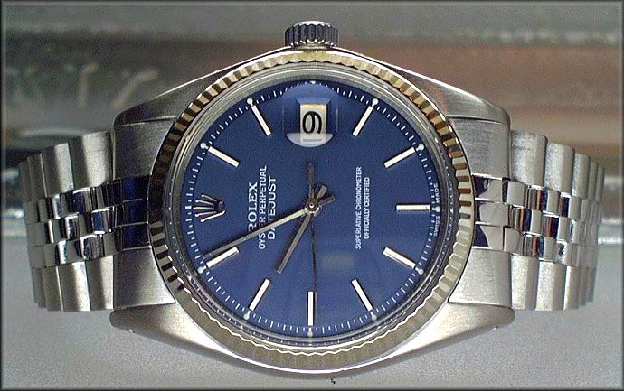 Rolex Datejust 1601 with slate blue dial