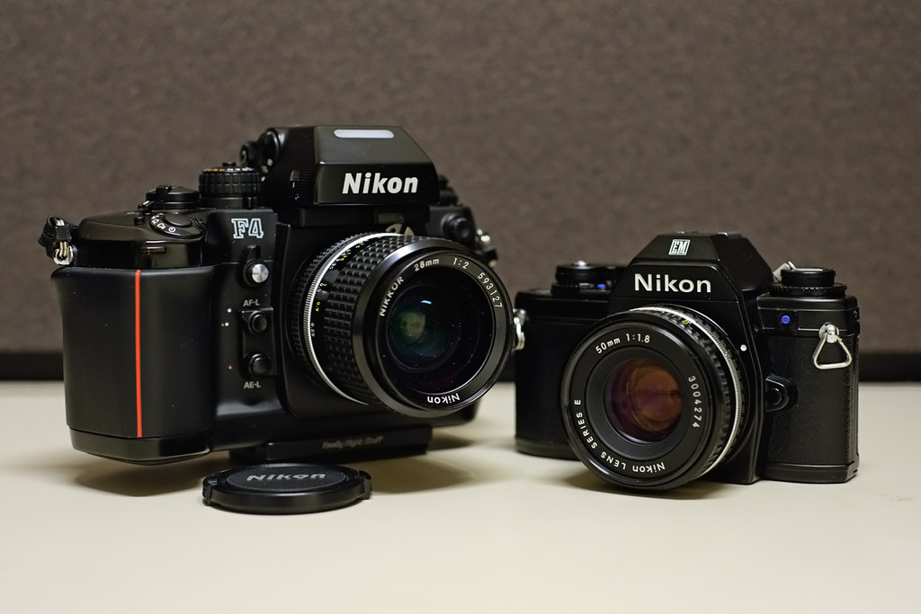 Nikon F4 and EM Film SLRs