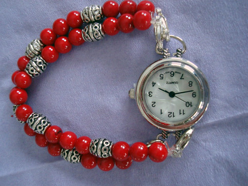 Double Strand Removeable Red Watch Band