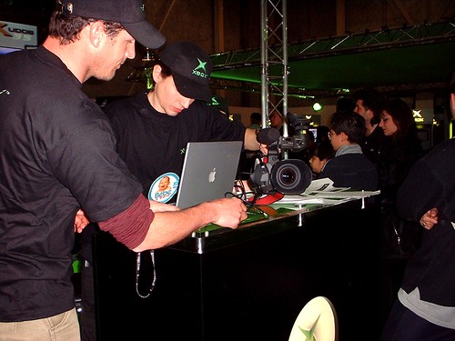 A Microsoft Xbox team and their Apple Powerbook