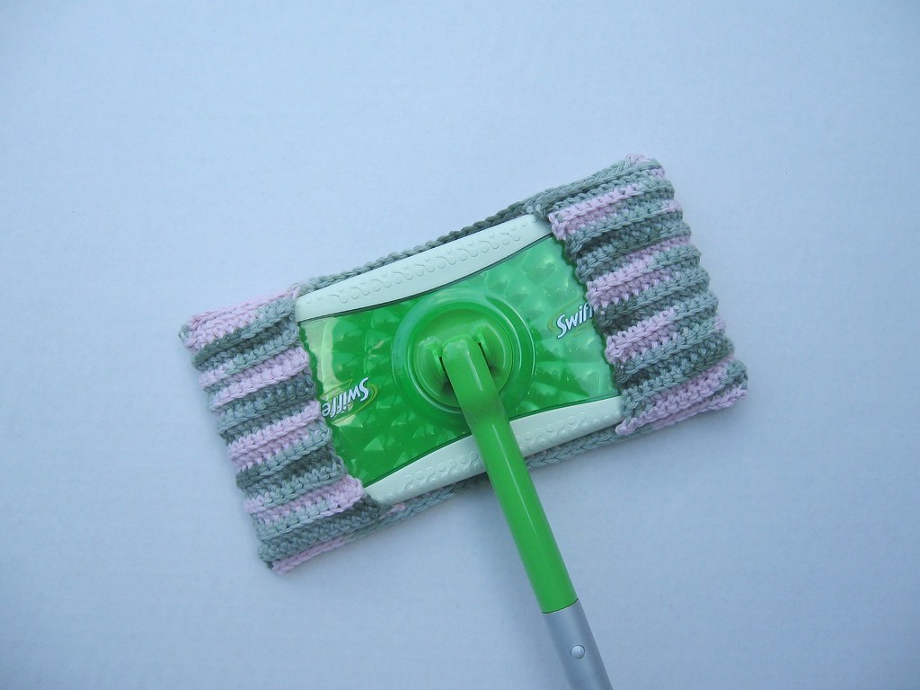 Pink Camouflage Crochet Swiffer Cover