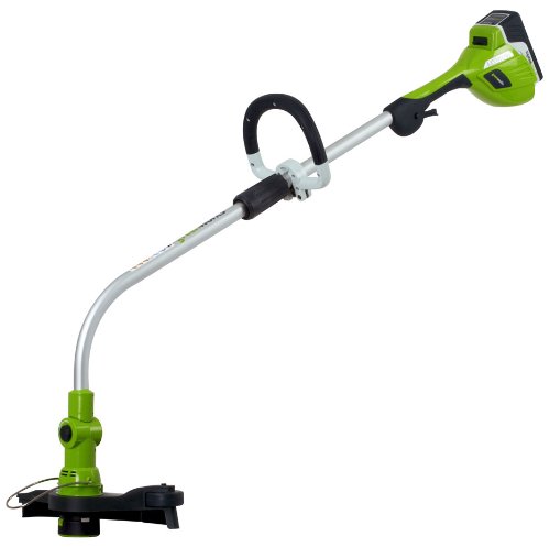 Greenworks 21602 20-Volt Lithium Ion 12-Inch Cordless Electric String Trimmer/Edger with 6 Amp/Hour Extended Run-Time Lithium Ion Battery & Charger