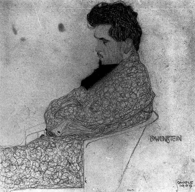Schiele, Egon (1890-1918) - 1909 Portrait of the Composer Arthur Lowenstein (Sotheby's New York, 2008)