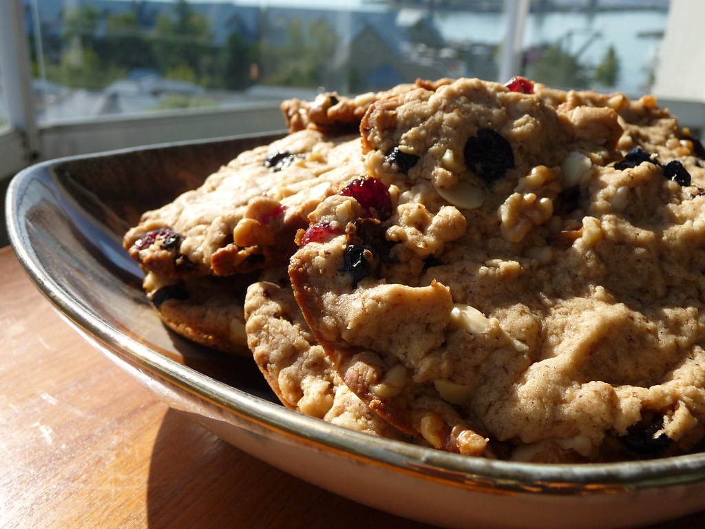 Gluten free cookies with dried berries and nuts