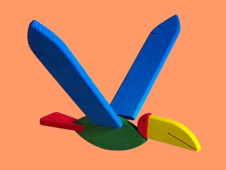 Flying Toucan Wooden Mobile Toy