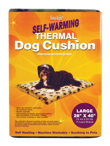 Simple Solution Self-Warming Thermal Dog Cushion, 28-Inch by 40-Inch, Gray