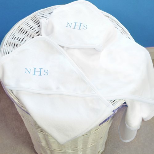 2pc. Personalized Hooded Baby Boy Towels