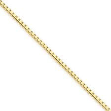 14k Yellow Gold Solid Box Chain Link 18