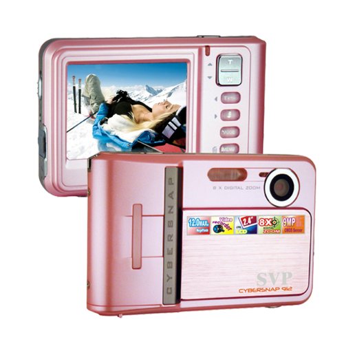 SVP Cybersnap-912 Pink 12mp Max 2.8-inch LCD Slim Digital Camera