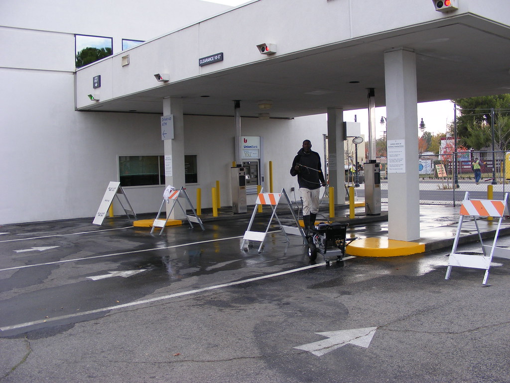 Pressure Washing Union Bank in Lancaster, CA