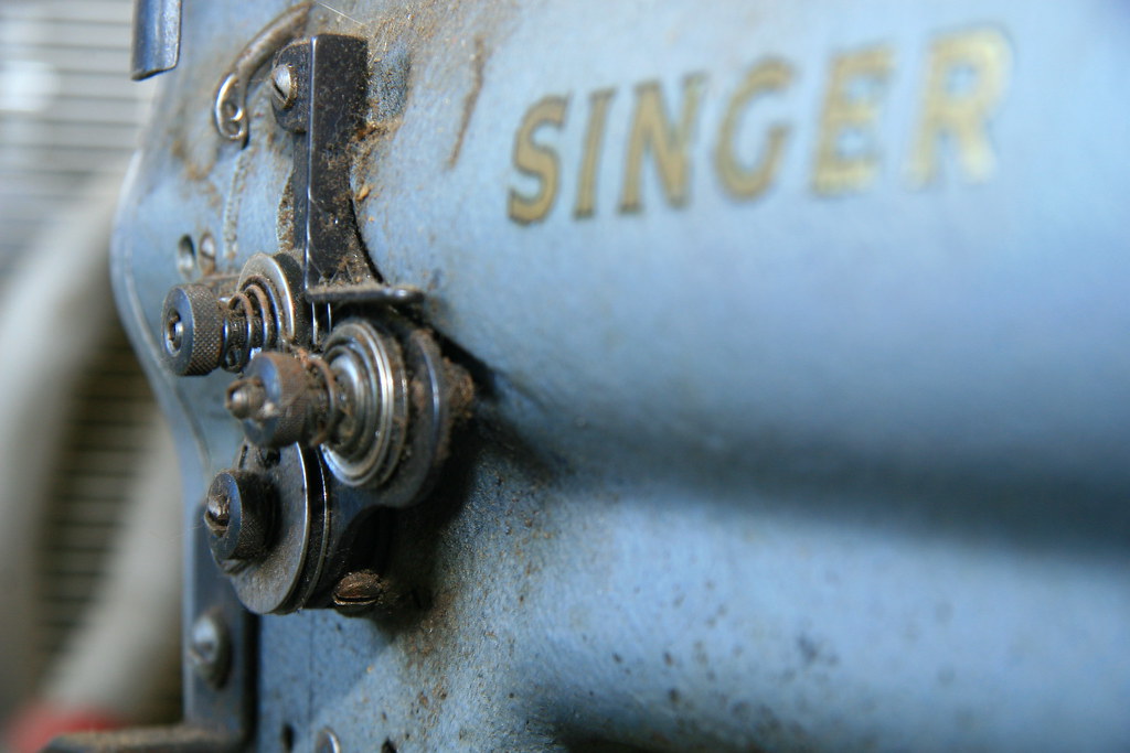 The singer sewing machine