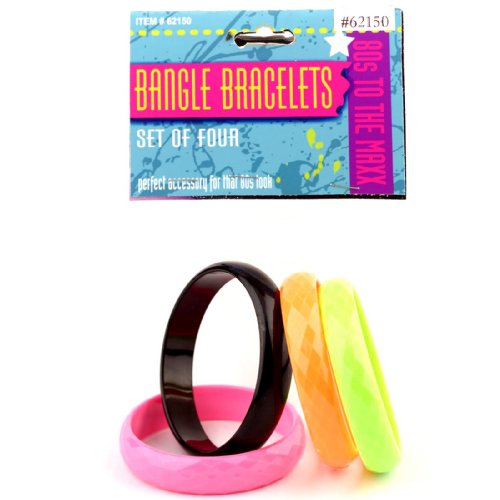80s Bangle Bracelets (Set of 4)