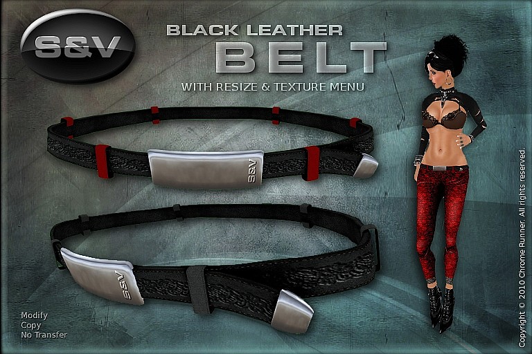 S&V Leather Belt - Model N2
