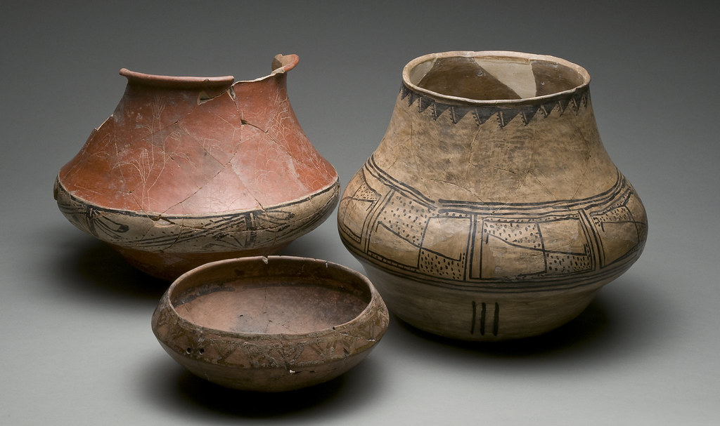 Decorated pots and bowl