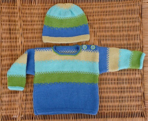Baby sweater & beanie set