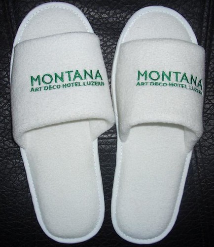 cotton terry hotel slippers