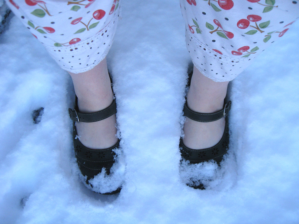 jammies in the snow