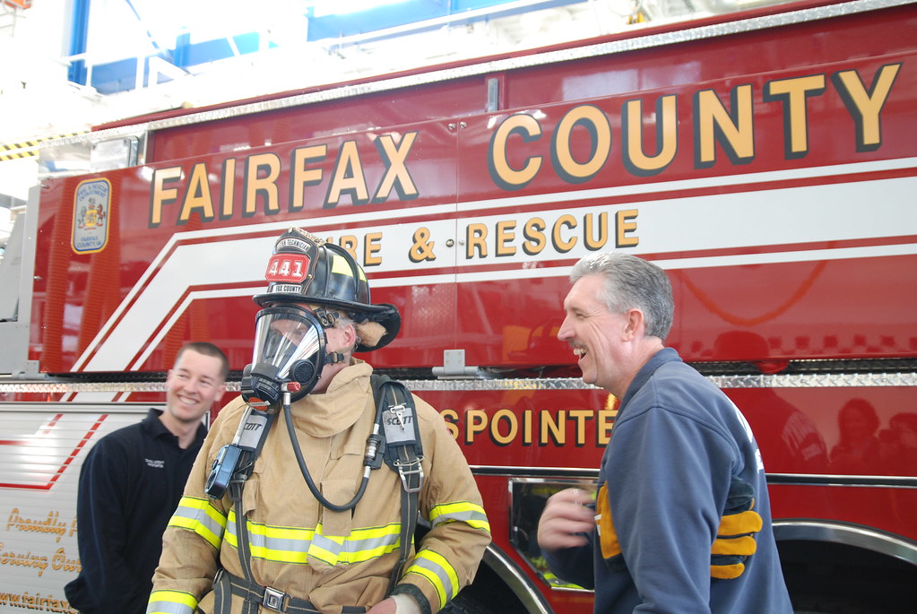 Terry getting ready to go out with Fairfax County Fire and Rescue.
