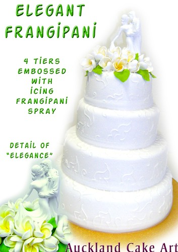 ELEGANT FRANGIPANI WEDDING CAKE