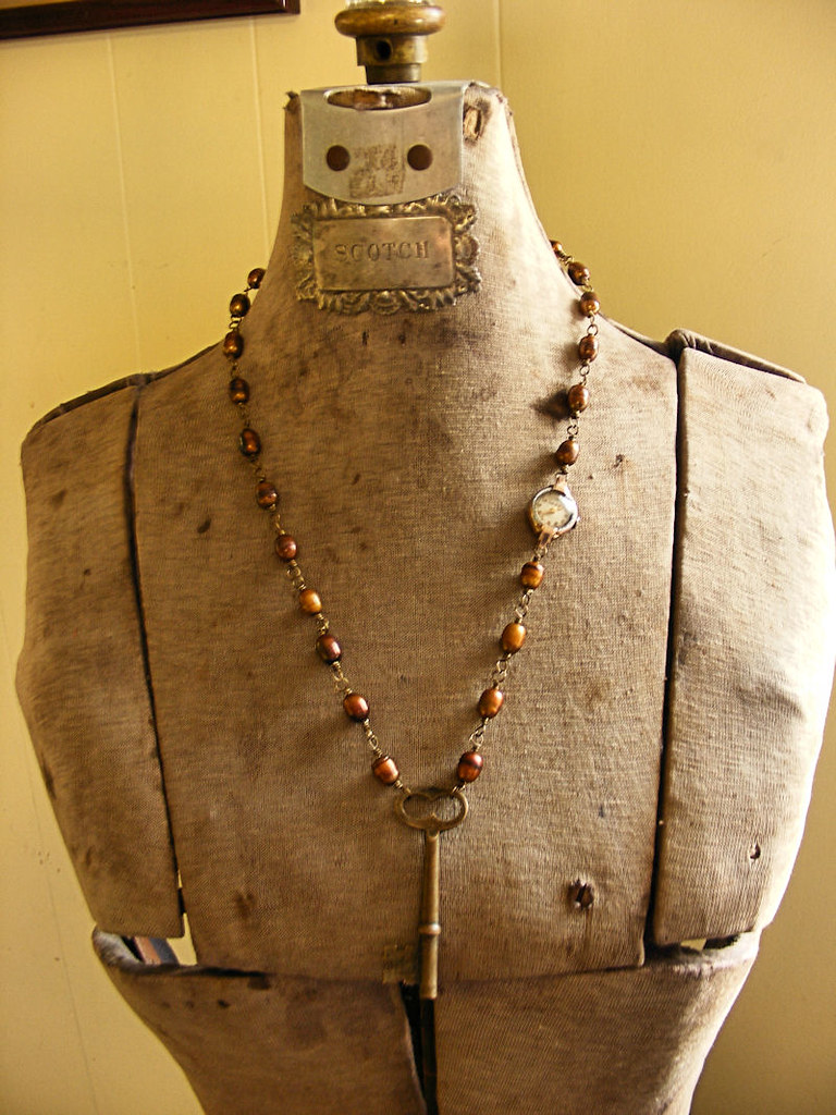 Antique skeleton key necklace