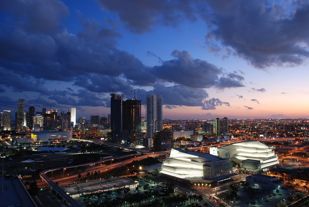 Downtown Miami at Sunset.