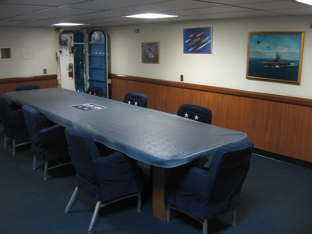 Admiral's conference room onboard USS MIDWAY MUSEUM 2-22-11