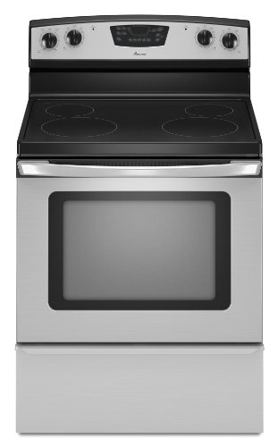 Amana 4.8 Cubic Foot Self-Cleaning Electric Range, AER5830VAS, Stainless Steel
