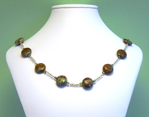 African Green Opal necklace