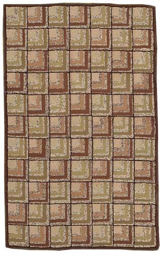 Antique American Hooked Rug #2790 by Nazmiyal Collection