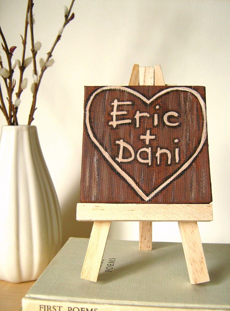 Personalized Heart Painting with Easel