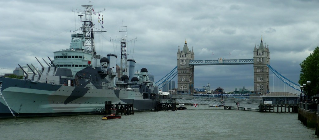 London Tower Bridge and HMS Belfast