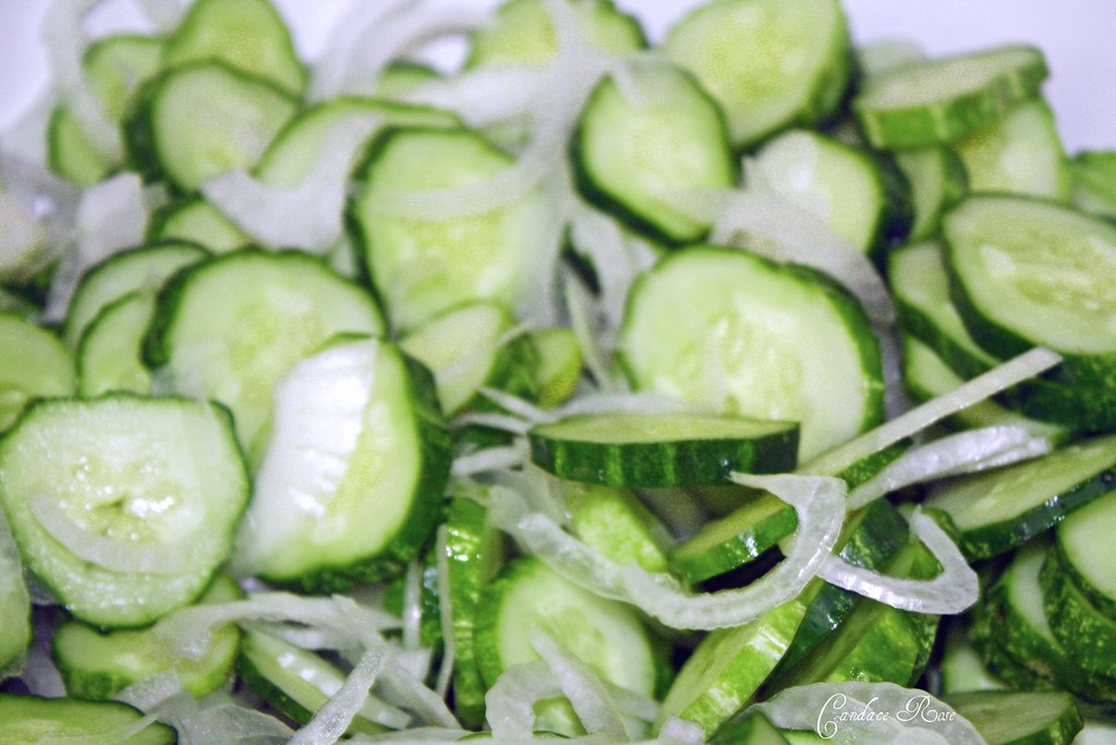 Cucumbers & Onions - Making Pickles