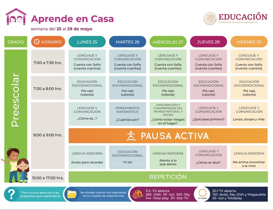 #AprendeEnCasa - 25 de mayo - Preescolar