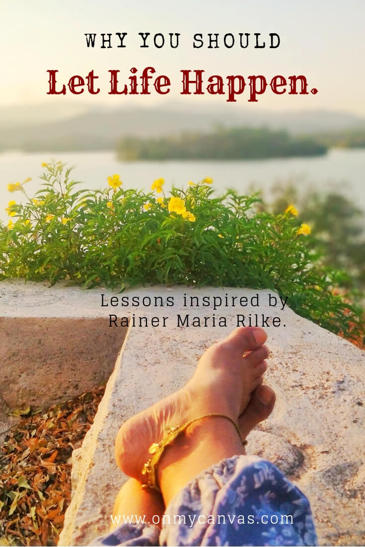 an indian woman sitting with her feet facing the ayyenekere lake and thinking about life photo for let life happen pinterest image