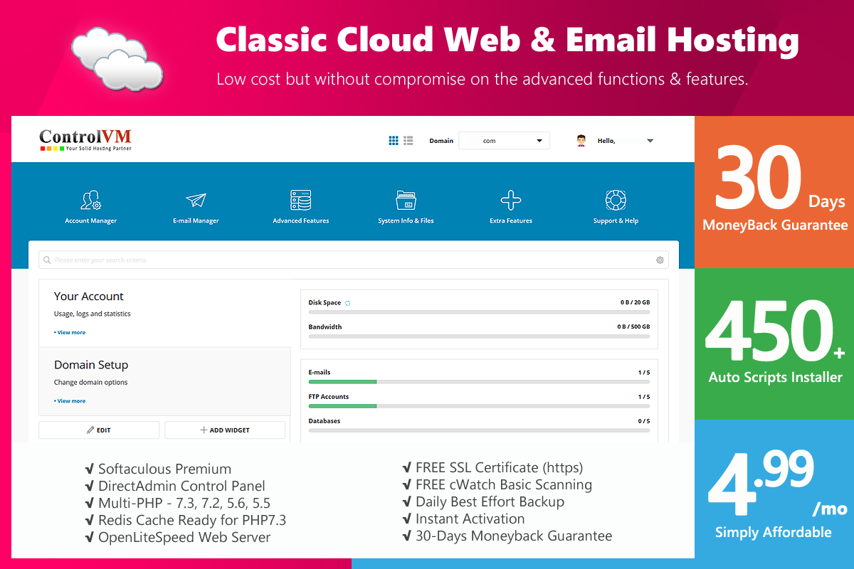 Elastic Cloud Web Hosting