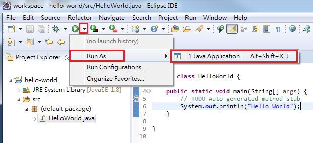 菜鳥工程師 肉豬: 在Eclipse撰寫你的第一支Java Hello World教學