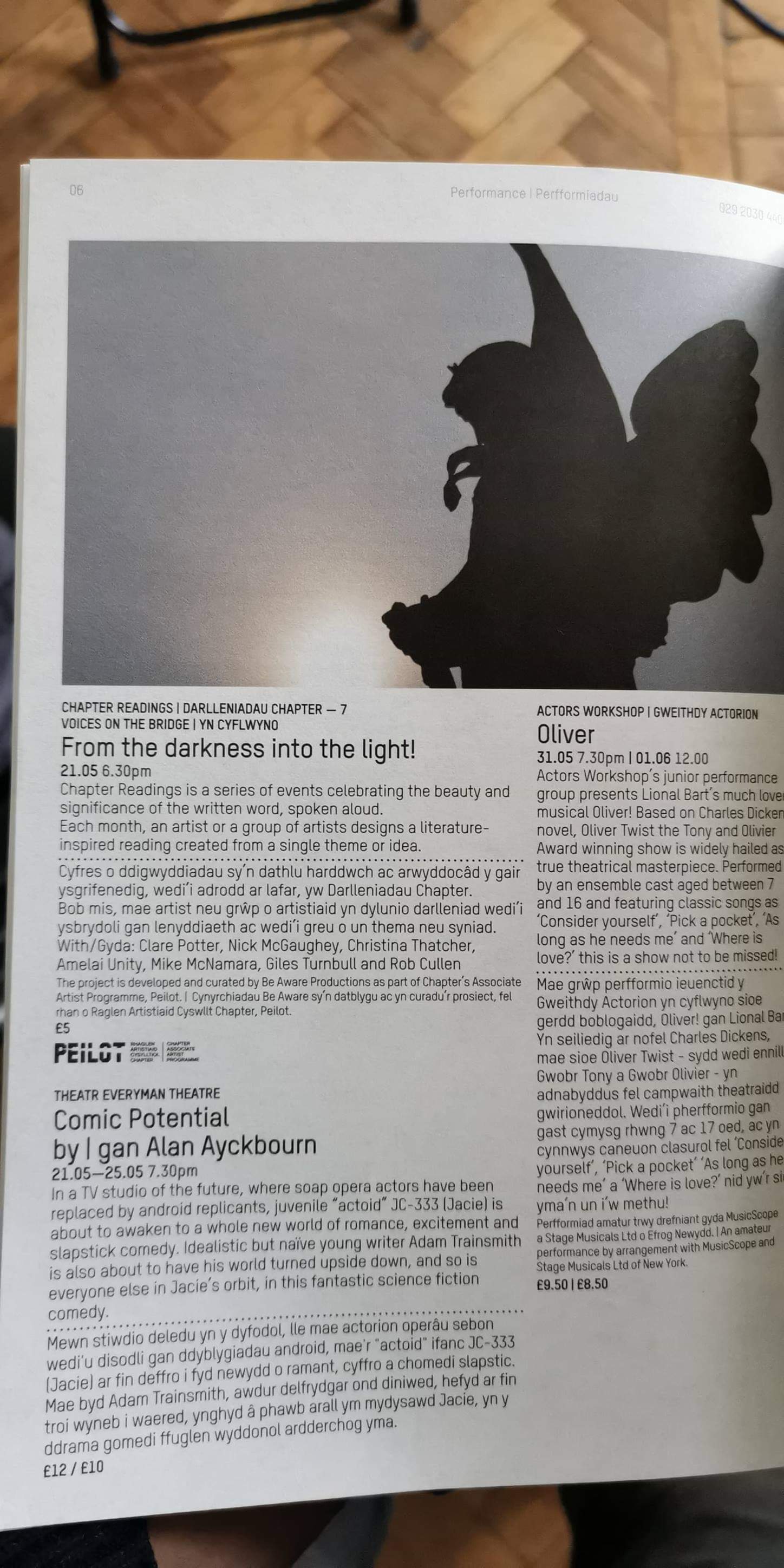 Flyer for From the darkness into the light event.