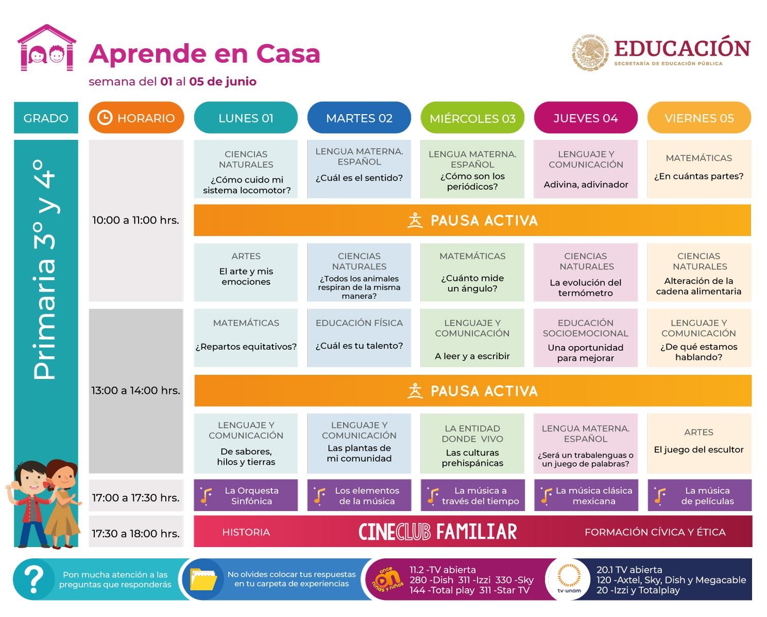 #AprendeEnCasa - 4 de junio - 3° y 4° Primaria