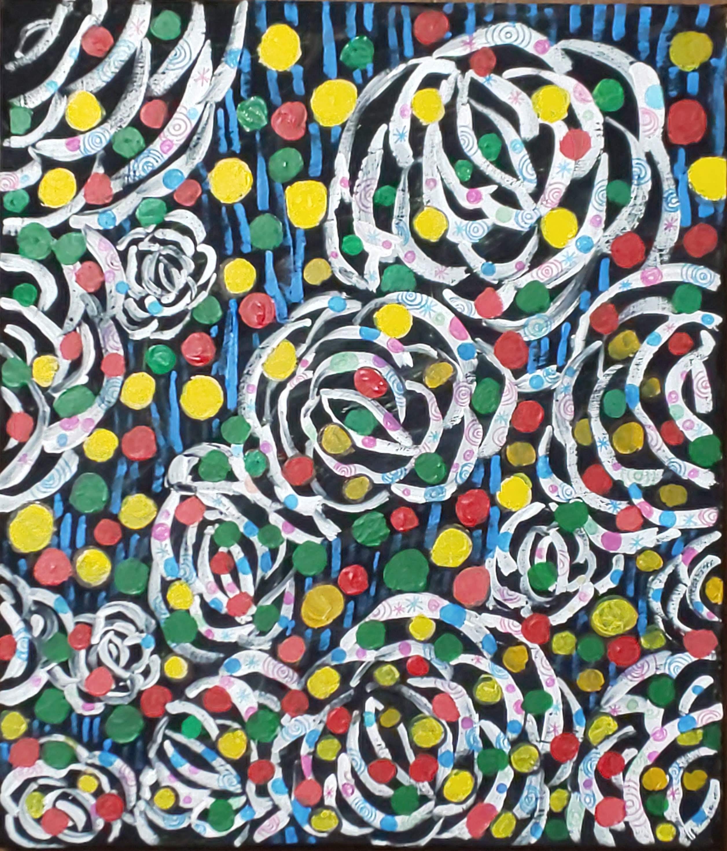 night rain, then roses - Yoko's art work (��̉J�������K�N - �ɓ��m�q�̔��p)