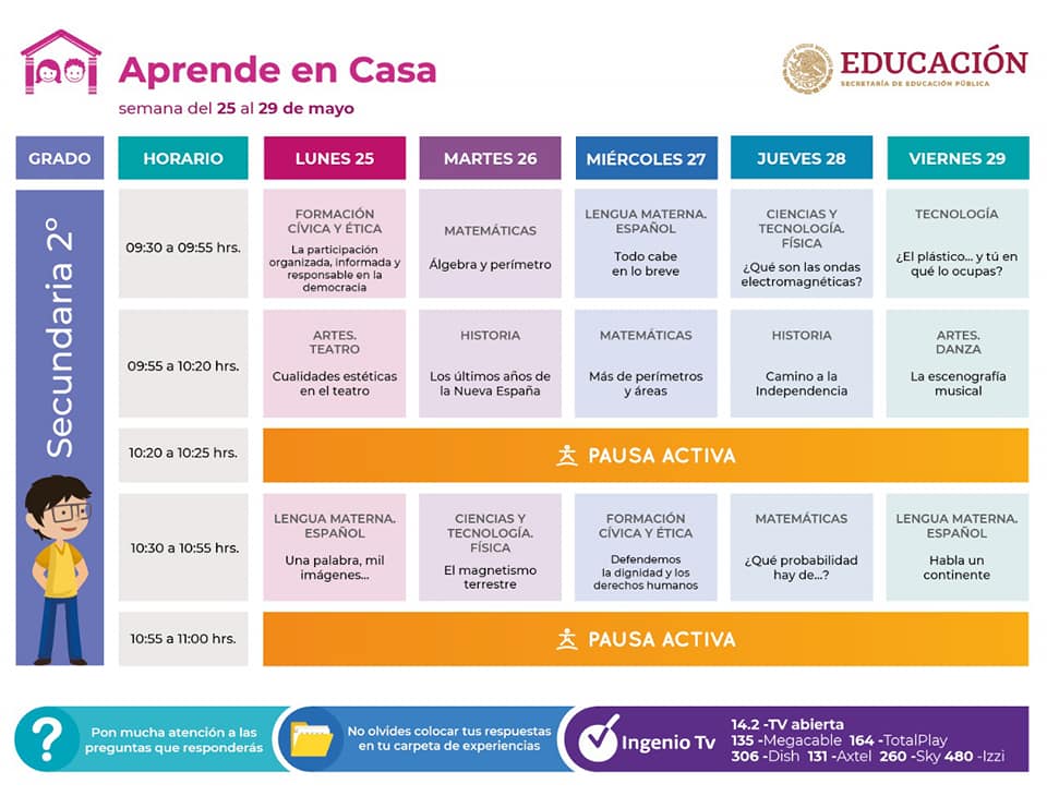 #AprendeEnCasa - 29 de mayo - 2° de Secundaria