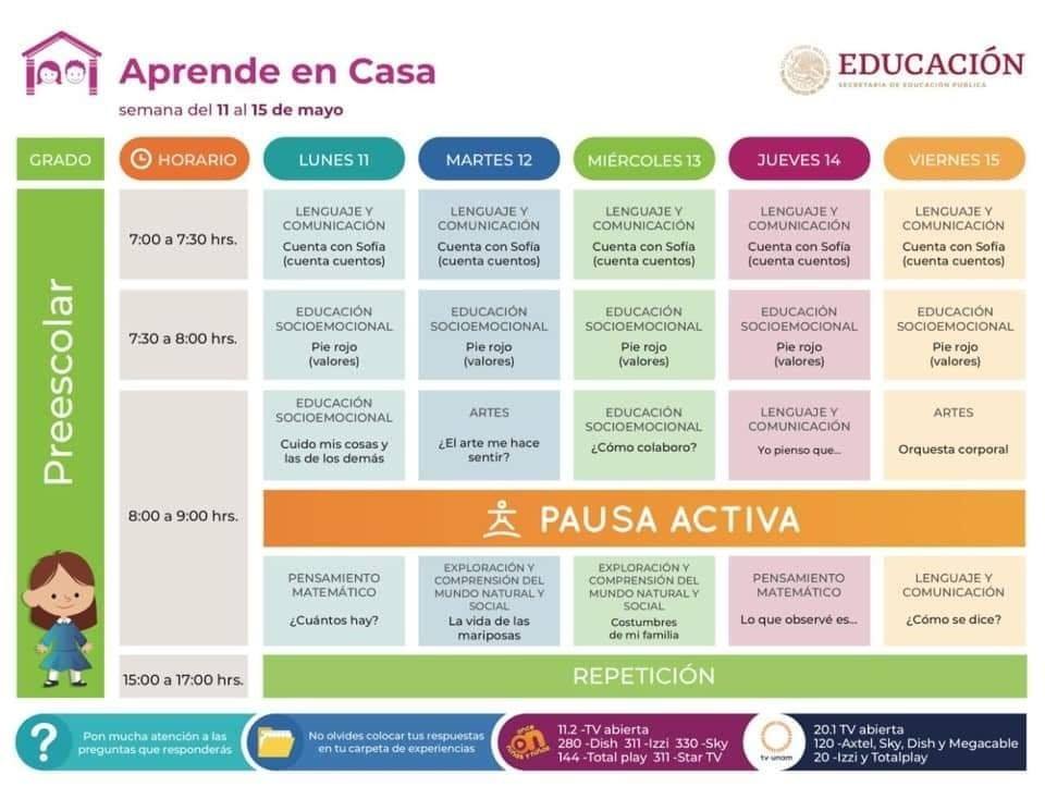 #AprendeEnCasa - 11 de mayo - Preescolar