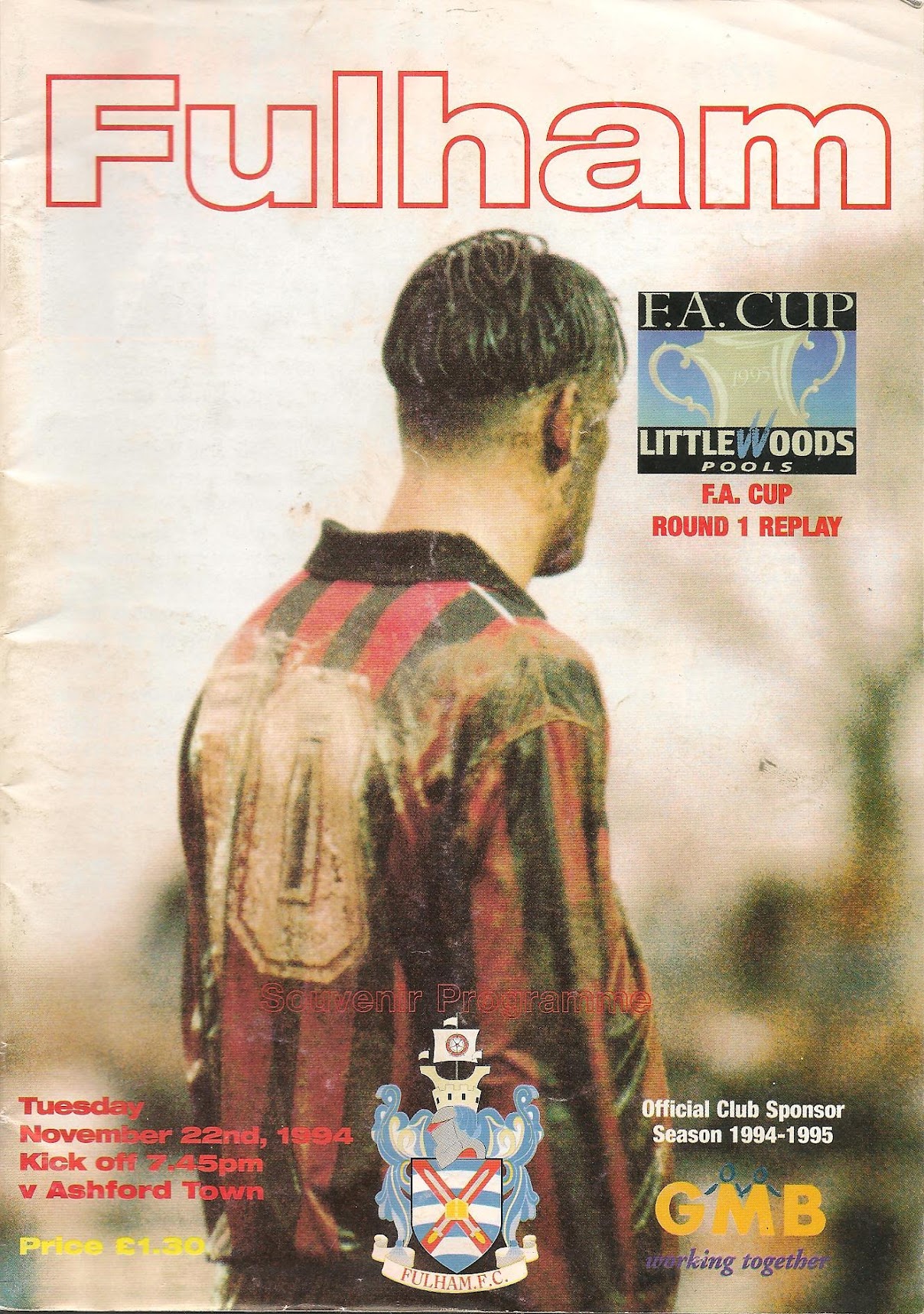 1994/95 Ashford Fulham Programme