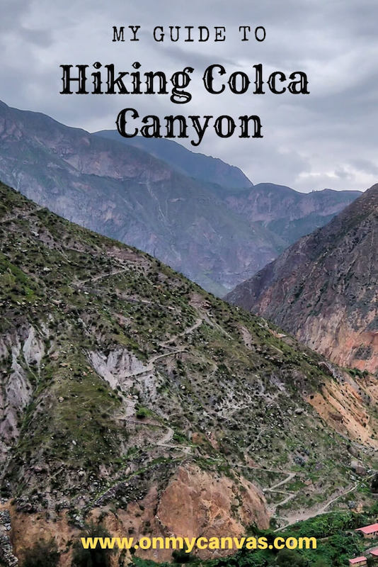 image of colca canyon being used as a pinterest image for hike colca canyon guide