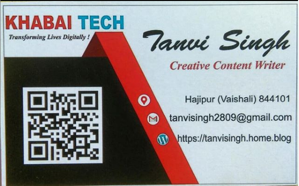 Tanvi the writer,Writer at Khabai Tech,Tanvi Singh, Tanvi, content writer, kabai tech ,web developer in Hajipur,web developer in Bihar, digital marketer in hajipur,Writer at Khabai Tech,Khabai Tech