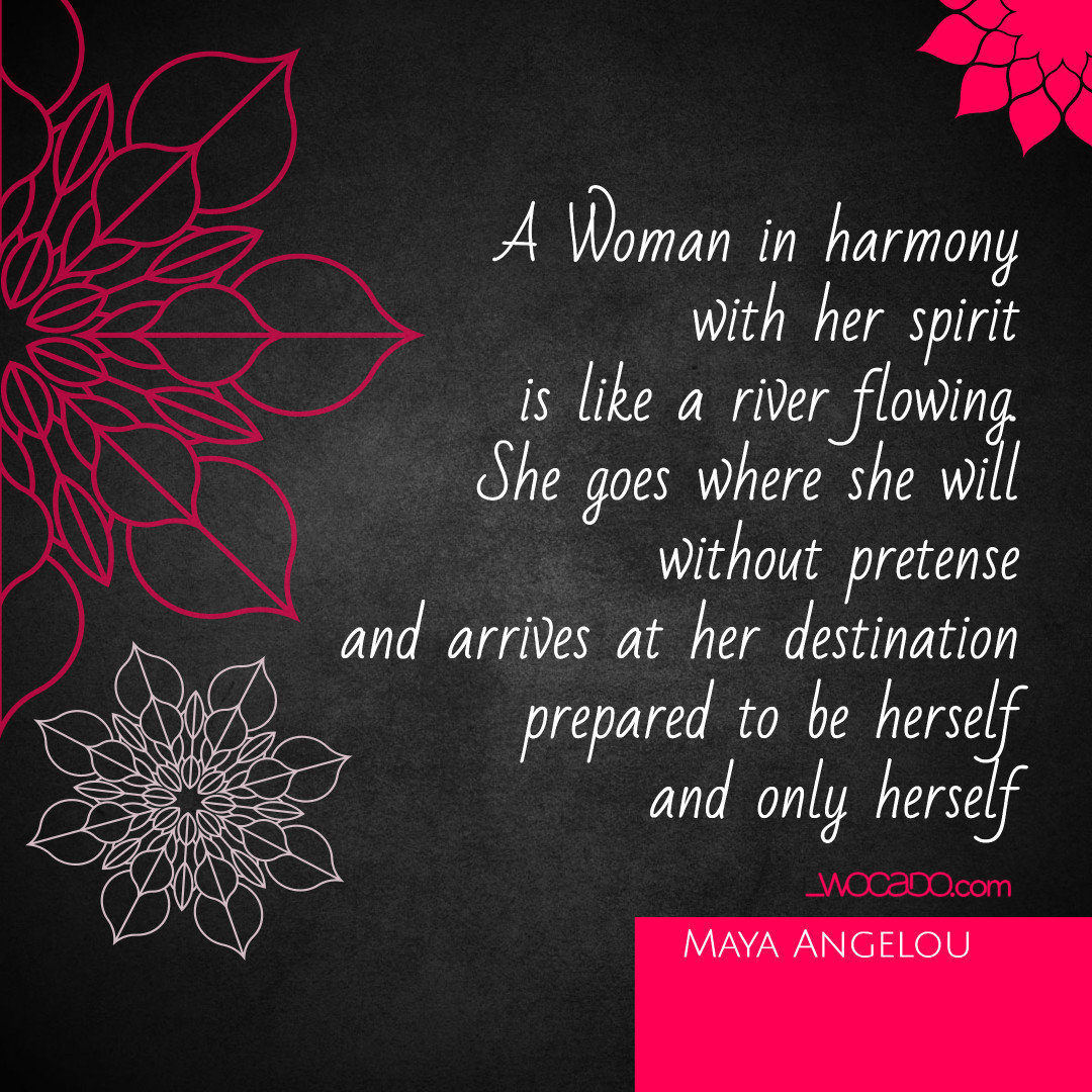 A Woman In Harmony With Her Spirit