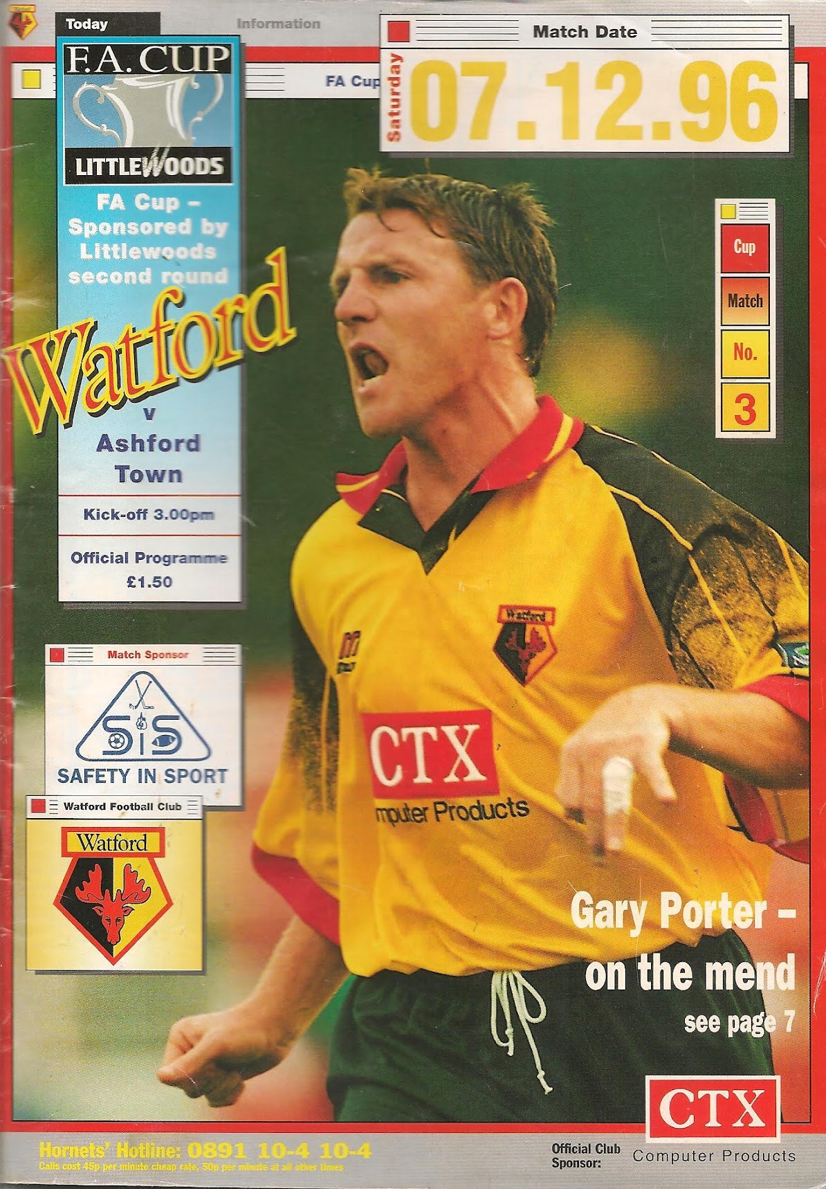 1996/97 Watford Ashford Programme