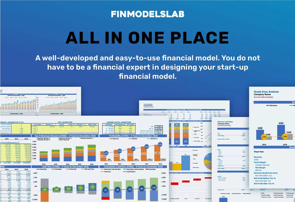 Modelo financiero de cervecería en plantilla de Excel