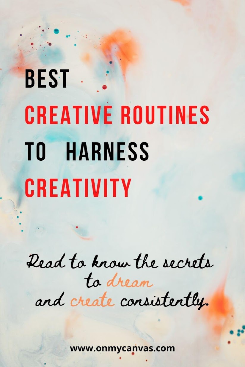 Best creative routines and rituals to harness creativity on a regular basis. Creativity | Creative Life | Creative Process | Creative Rituals | Creative Thinking | Daily Rituals | Creative Rituals | Creative Schedule | Boost Creativity | Artist | Art | Practice | Creative Routine Inspiration | Create Consistently | Manage Your Day to Day | Life Goals | Writers | Painters | Creative person #lifehacks #art #creativeroutine #creativity #schedule