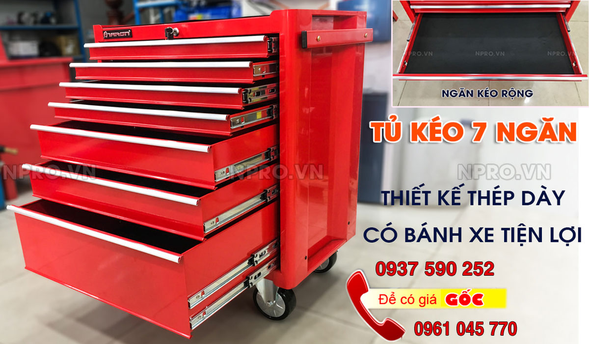 Tủ chứa dụng cụ cơ khí 5 ngăn, tủ đựng đồ nghề sửa chuawxa 5 ngăn 395f10U